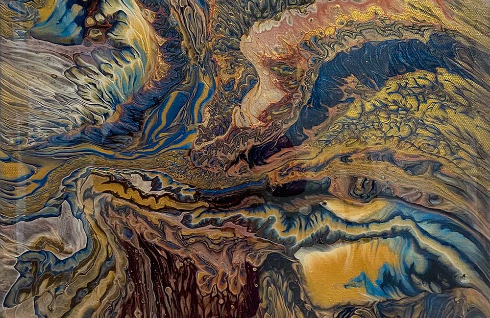 Acryl-Pouring-Werk von Manuela-Sasse-Schwarz